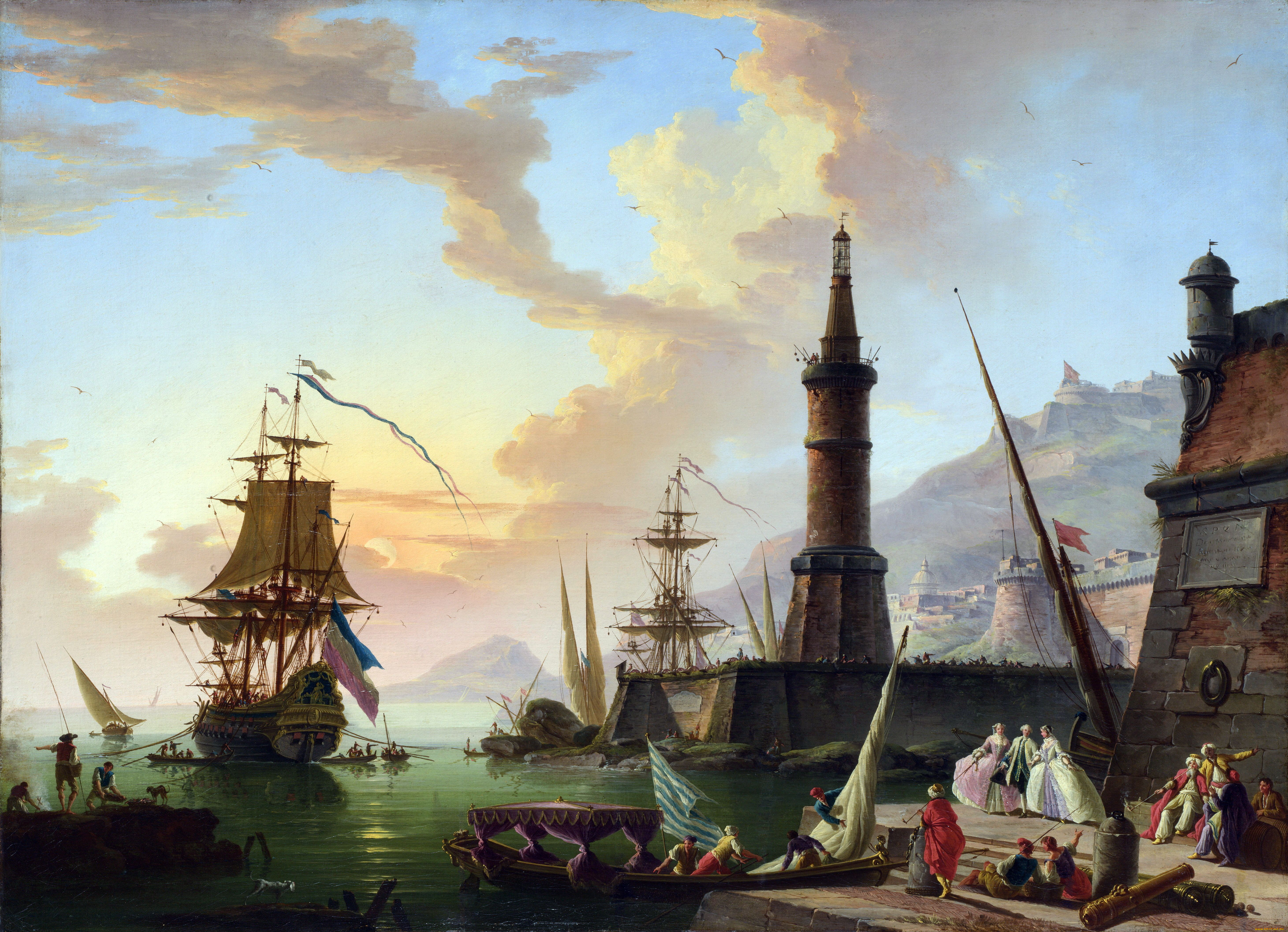 , , , , , , a seaport, claude-joseph vernet